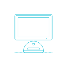 Guide Digital Apple Imac G4 17 Inch 2002 Realistic Outline Svg Vector, Free Vectors File
